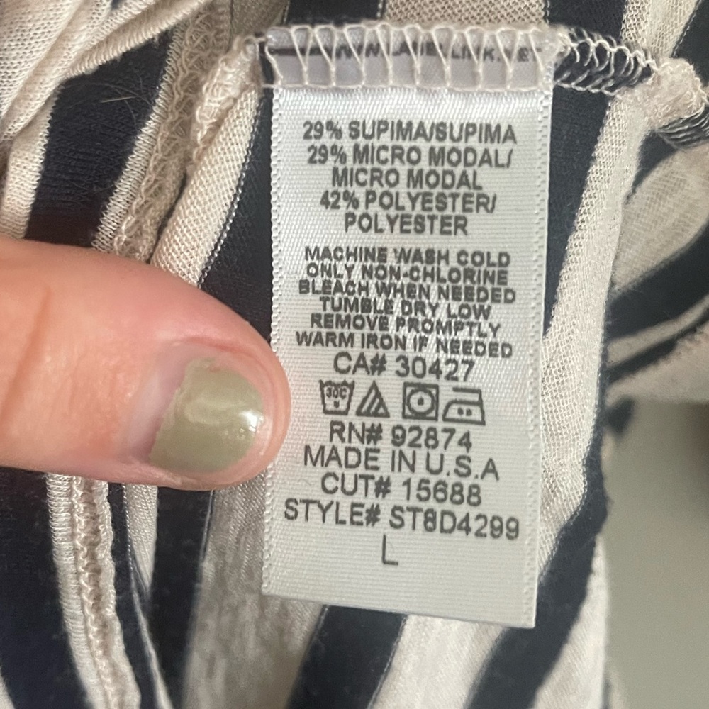 Size L Splendid striped 3/4 t-shirt - Picture 6 of 6